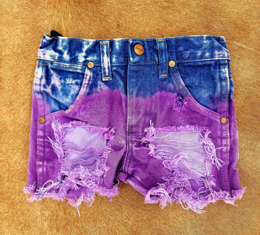 Wranglers 4T Reg PURPLE distressed shorts