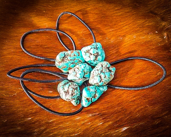 Turquoise Nugget Hair Ties